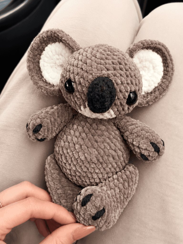 Completed Kiki the Koala plush crochet amigurumi