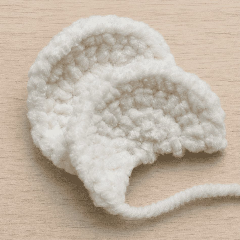 Cream inner crochet ear for Kiki the Koala