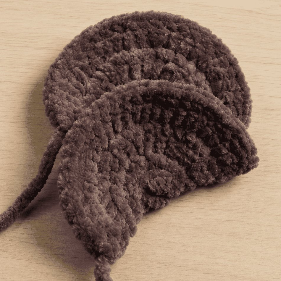 Gray outer crochet ear for koala amigurumi